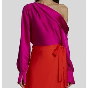 Simkhai pink off the shoulder shirt